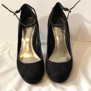 Style & Co. suede heels with ankle straps